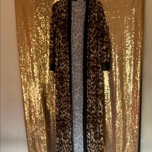 Leopard Print Long Cardigan
